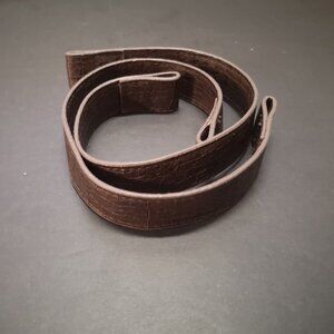 Miche Faux Leather Dark Brown Reptile Pattern Handbag Handles 13 1/2" Long